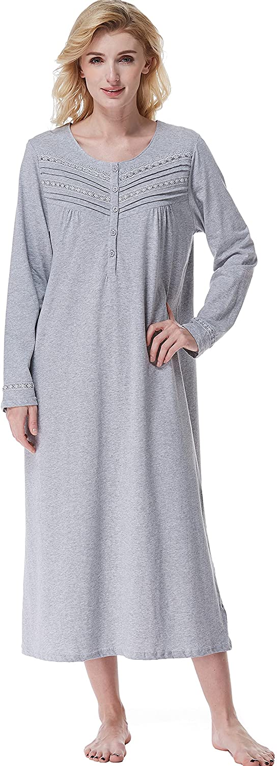 Keyocean Women Nightgowns, Soft Comfy Lightweight 100% Cotton