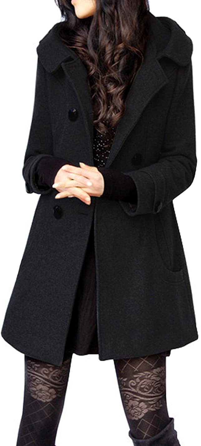 knee length pea coat womens