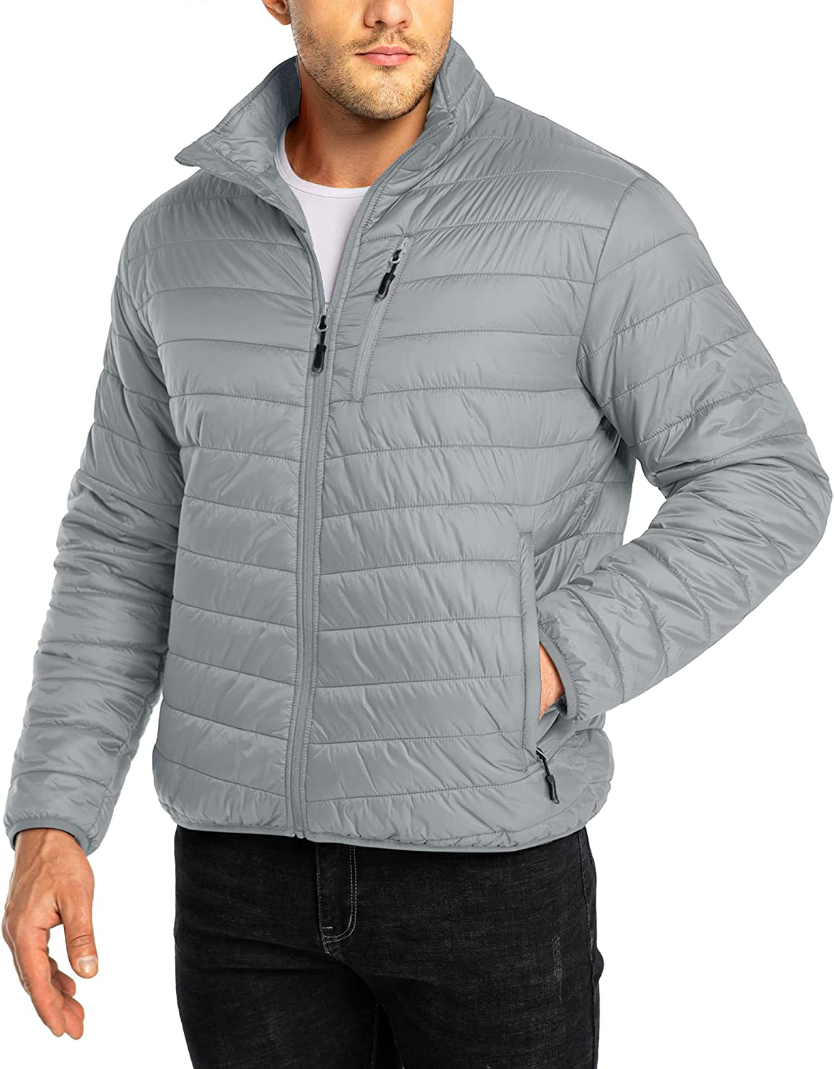 33,000ft Men's Puffer Jacket Lightweight Packable Winter