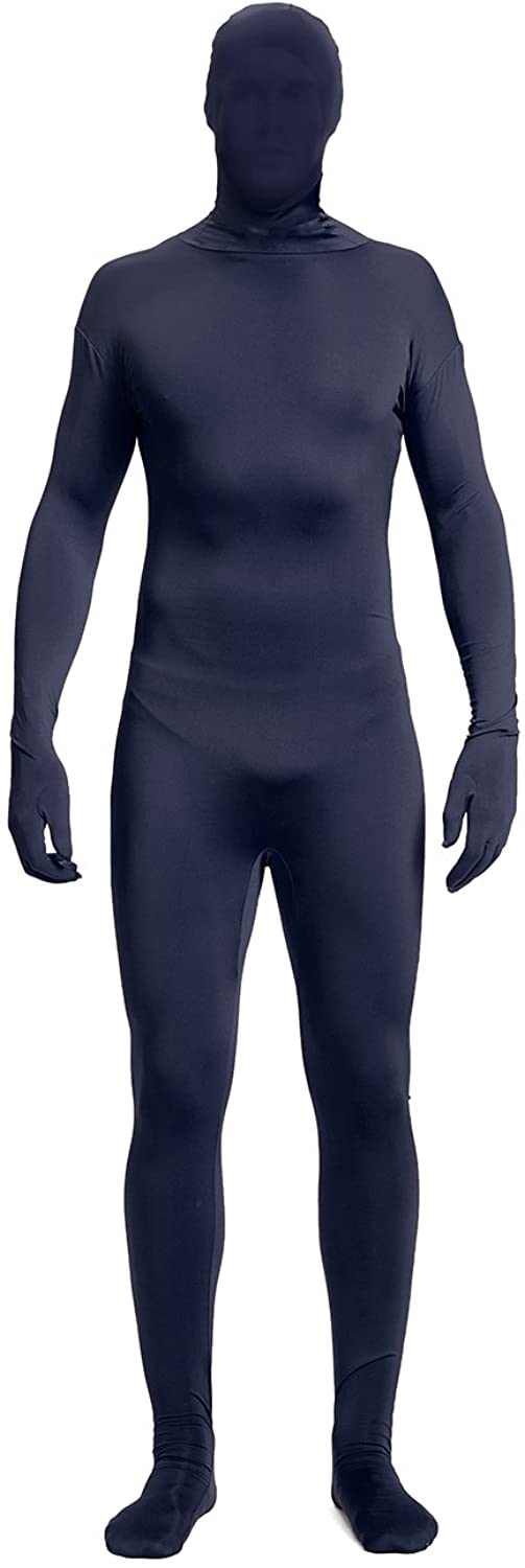 UTEBIT Green Full Bodysuit Men Spandex Stretch Adult Costume Chromakey Disappearing Zentai Unisex Greenman Body Suit Black 