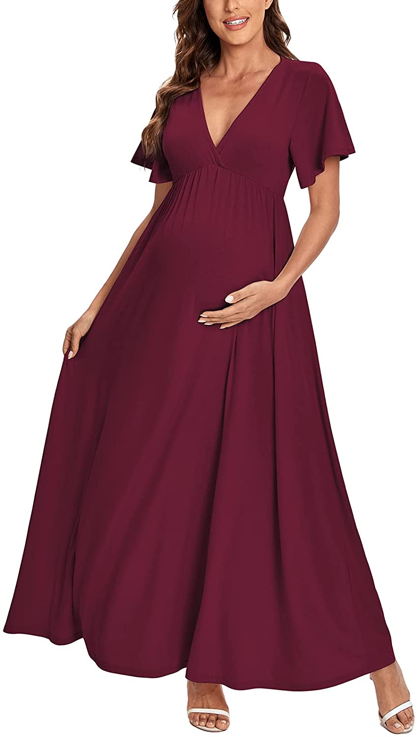 Francesca Maternity Maxi Dress Bronze Blue - Maternity Wedding Dresses,  Evening Wear and Party Clothes by Tiffany Rose CH