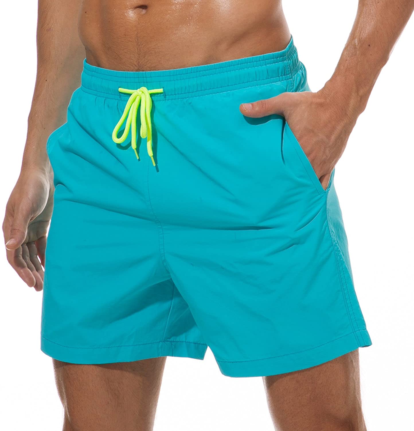 silkworld men's swim trunks quick dry shorts with pockets