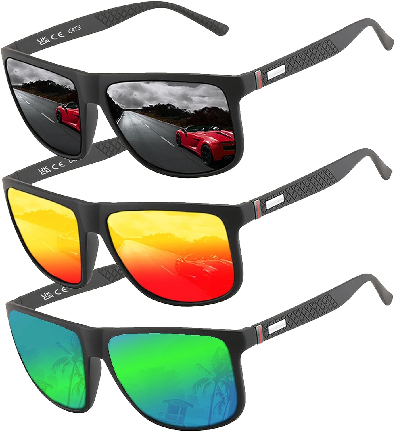 Perfectmiaoxuan Polarized sunglasses for men/women; light frame; HD pilot  lenses