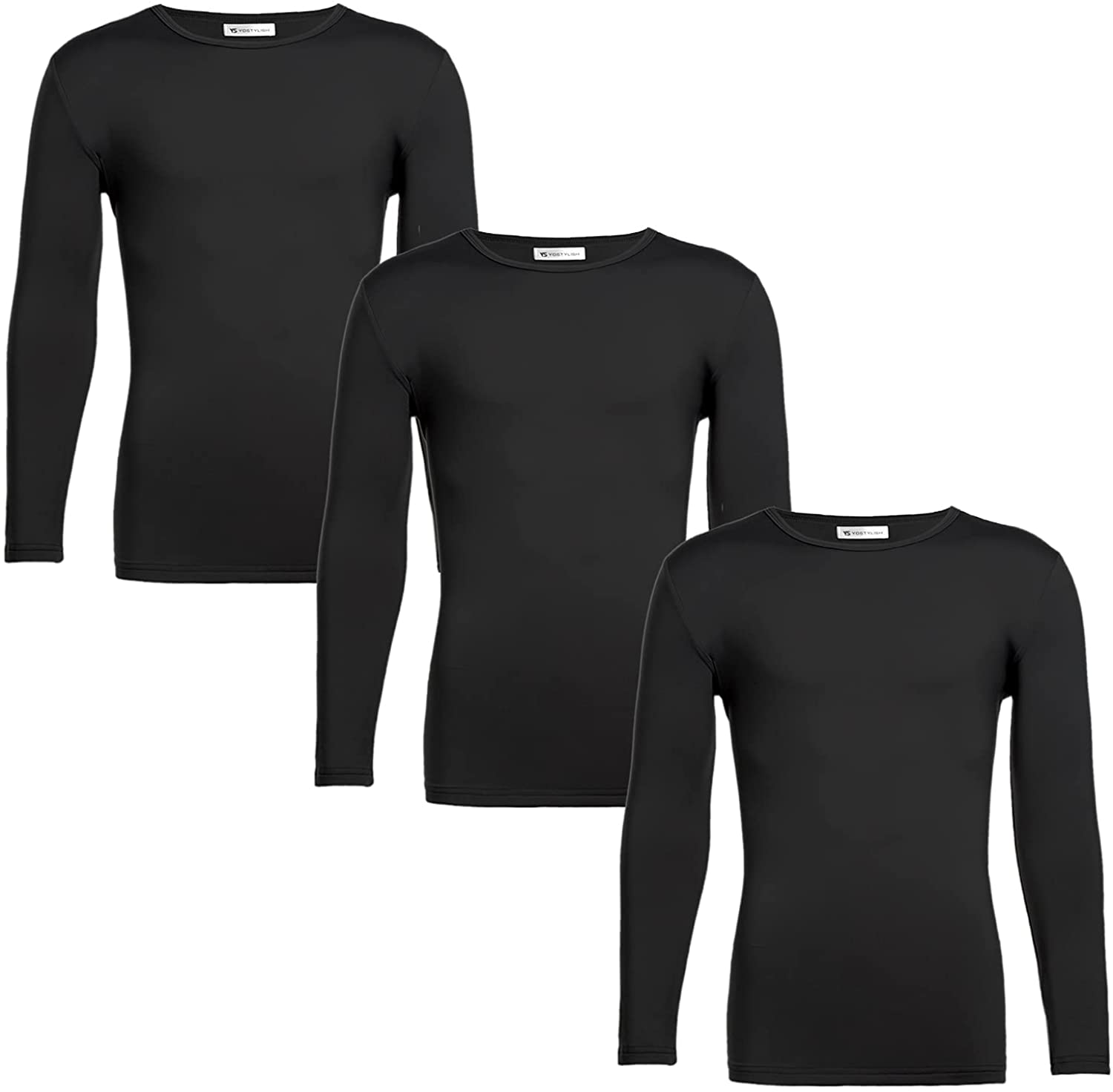 Soft Long Johns Set with Fleece Lined Warm Base Layer Top & Bottom Yostylish Thermal Underwear for Men 