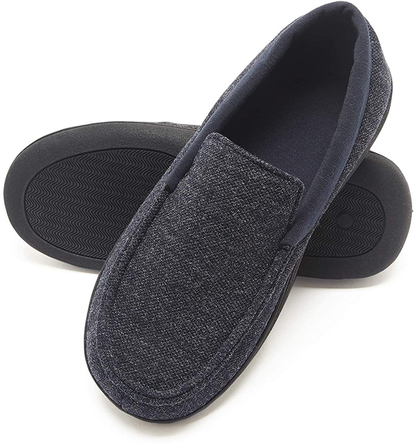 Hanes Men's Slippers House Shoes Moccasin Comfort Memory Foa