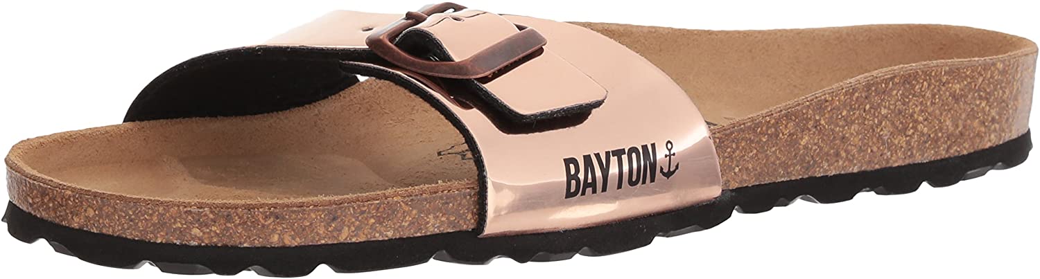 Bayton Womens Zephyr Open Toe Casual Slide Sandals 