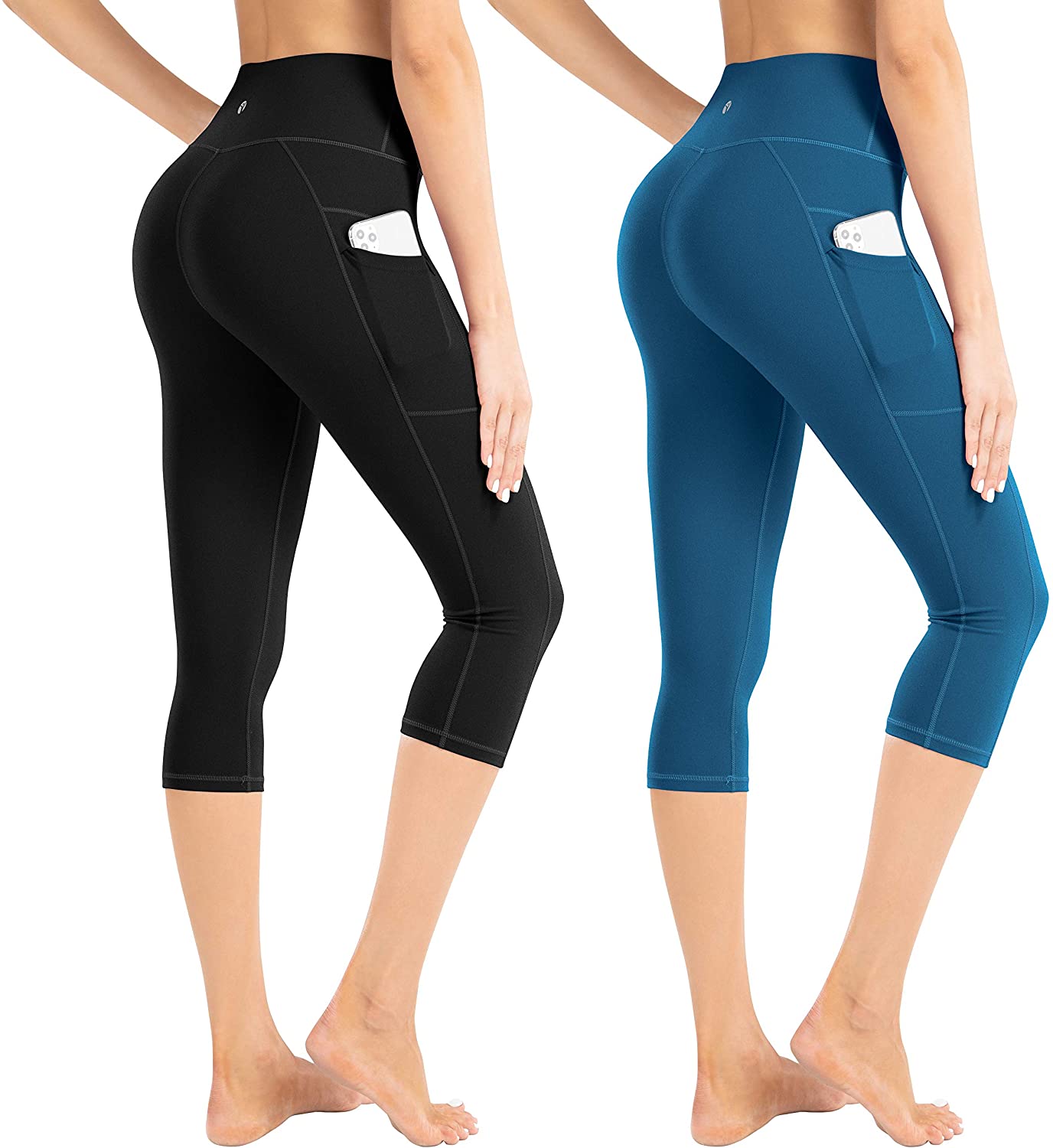 LifeSky Yoga Pants with Pockets for Women High Waisted Tummy Control Leggings 4 Way Stretch Workout Pants 