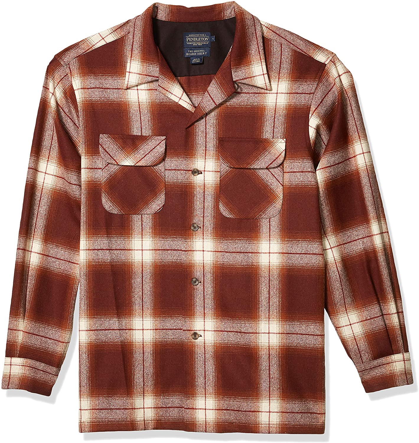 Pendleton Men's Long Sleeve Classic Fit Board Wool Shirt | eBay