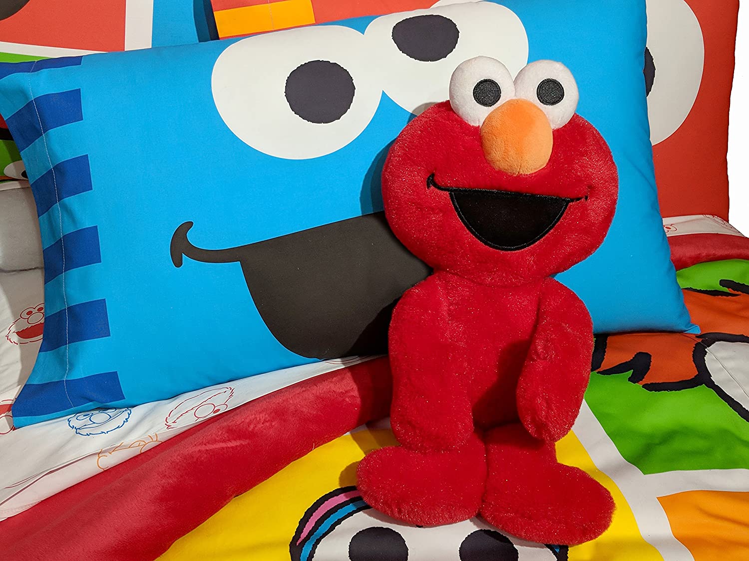 Jay Franco Sesame Street Plush Stuffed Red Elmo Pillow Buddy - Super ...