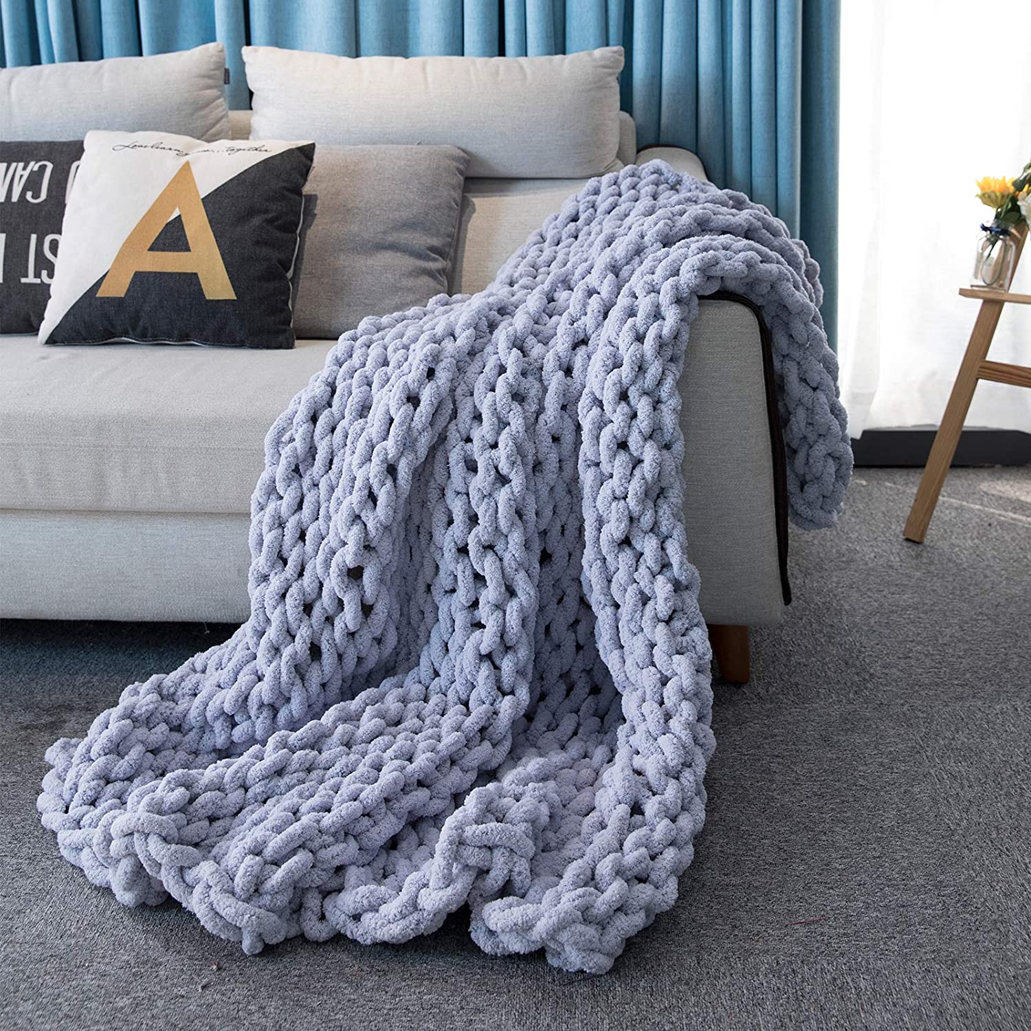 Inshere Luxury Chunky Knit Throw Blanket (48