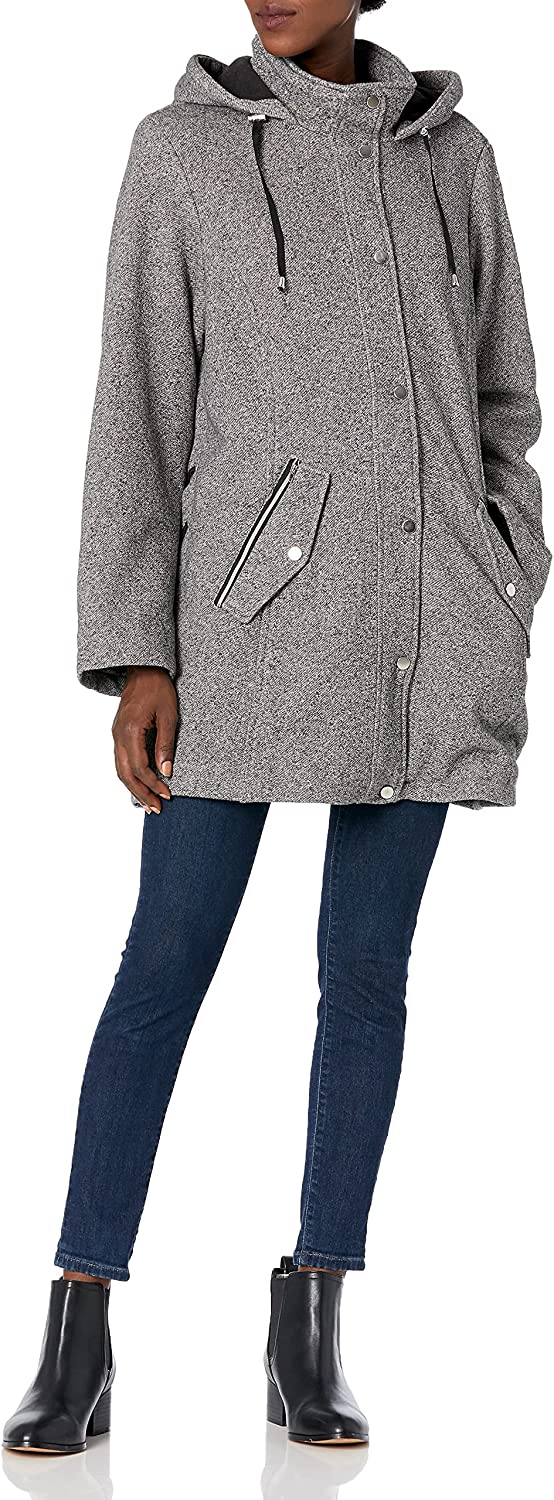 INTL d.e.t.a.i.l.s Womens Hooded Sweatshirt Jacket