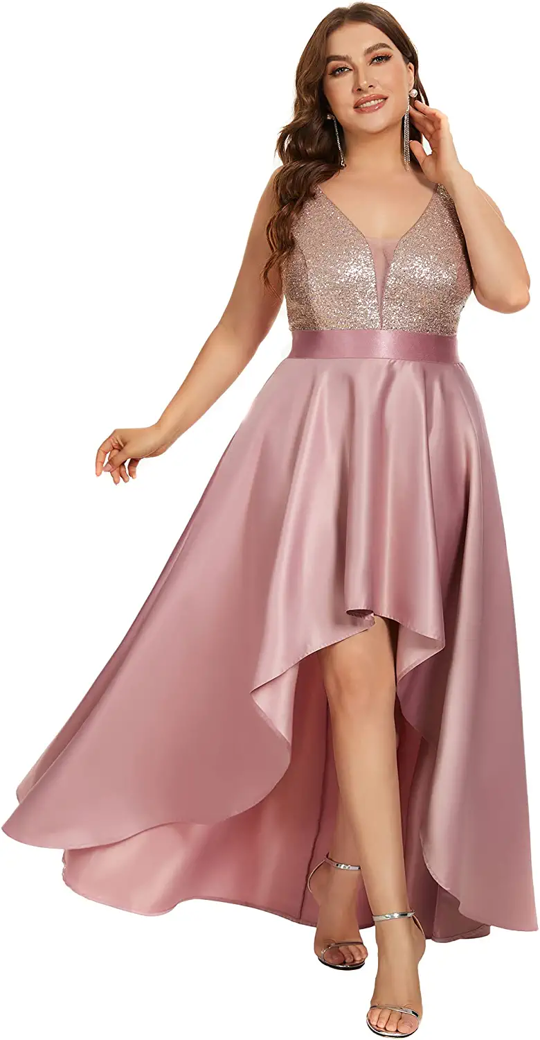 forening Skab entreprenør Ever-Pretty Women&#039;s V-Neck A-line High-Low Party Dress Plus Size  Evening Dress 0 | eBay