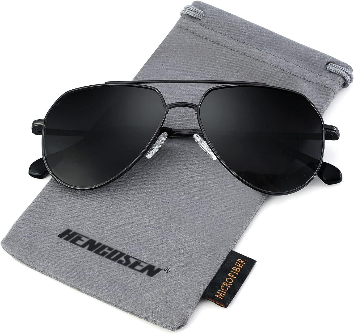 HENGOSEN Sunglasses Mens polarised, Classic Vintage Sun Glasses, Lightweight Frame UV400 Protection For Driving Fishing Cycling