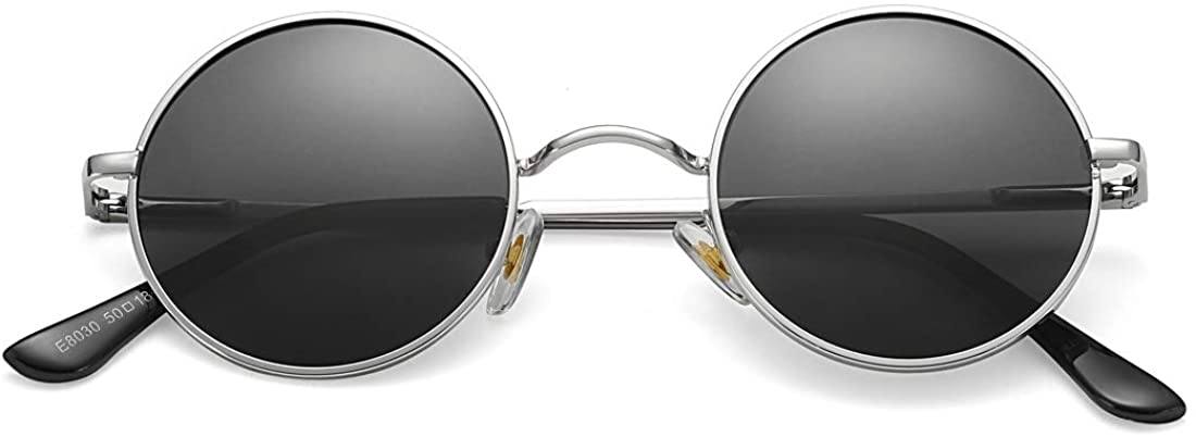 COASION Retro Small Round Polarized Sunglasses John Lennon Style Circle UV400 Sun Glasses 