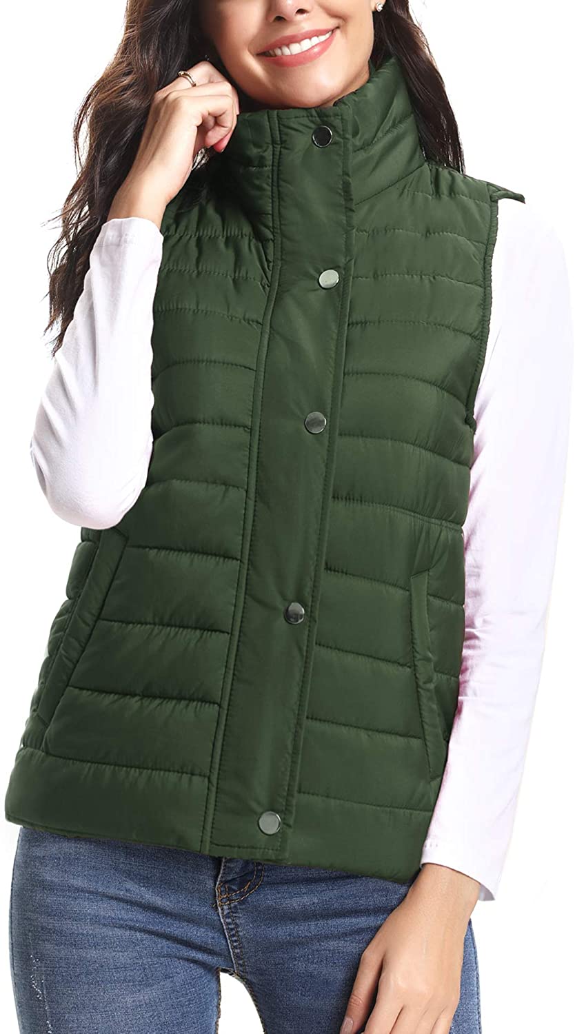 iClosam Womens Winter Puffer Vest Lightweight Packable Down Vest Quilted Jacket Coat