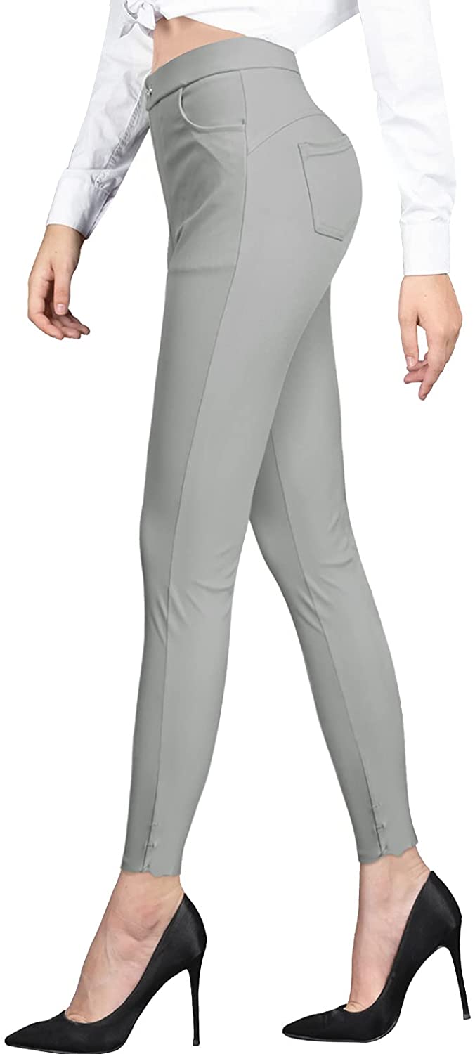 CLIV Women's Dress Pants Skinny Work Pants Pull on Stretch Comfy Office Pant
