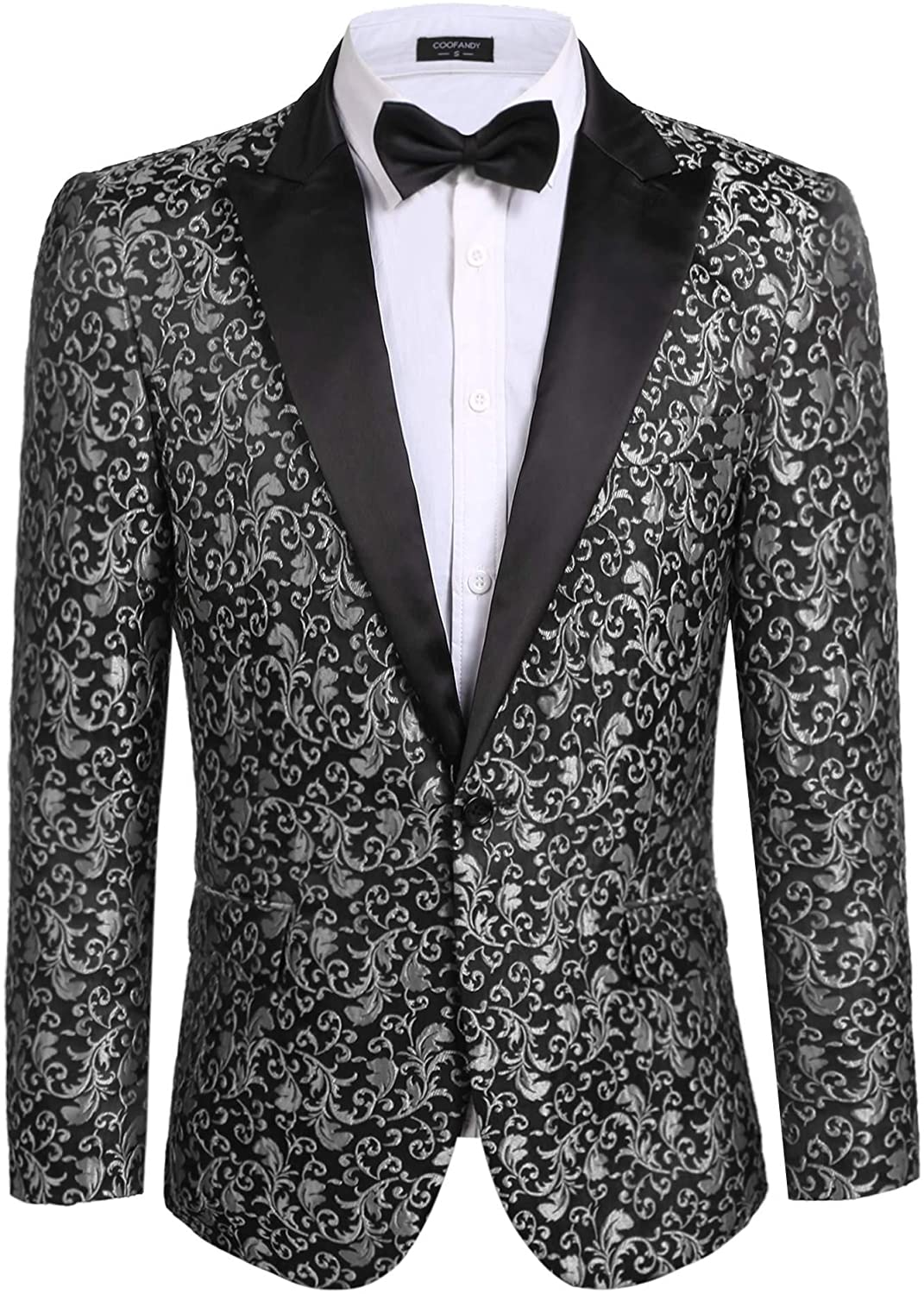 COOFANDY Men's Floral Tuxedo Suit Jacket Slim Fit Dinner Jacket Party Prom  Wedding Blazer Jackets : : Clothing, Shoes & Accessories