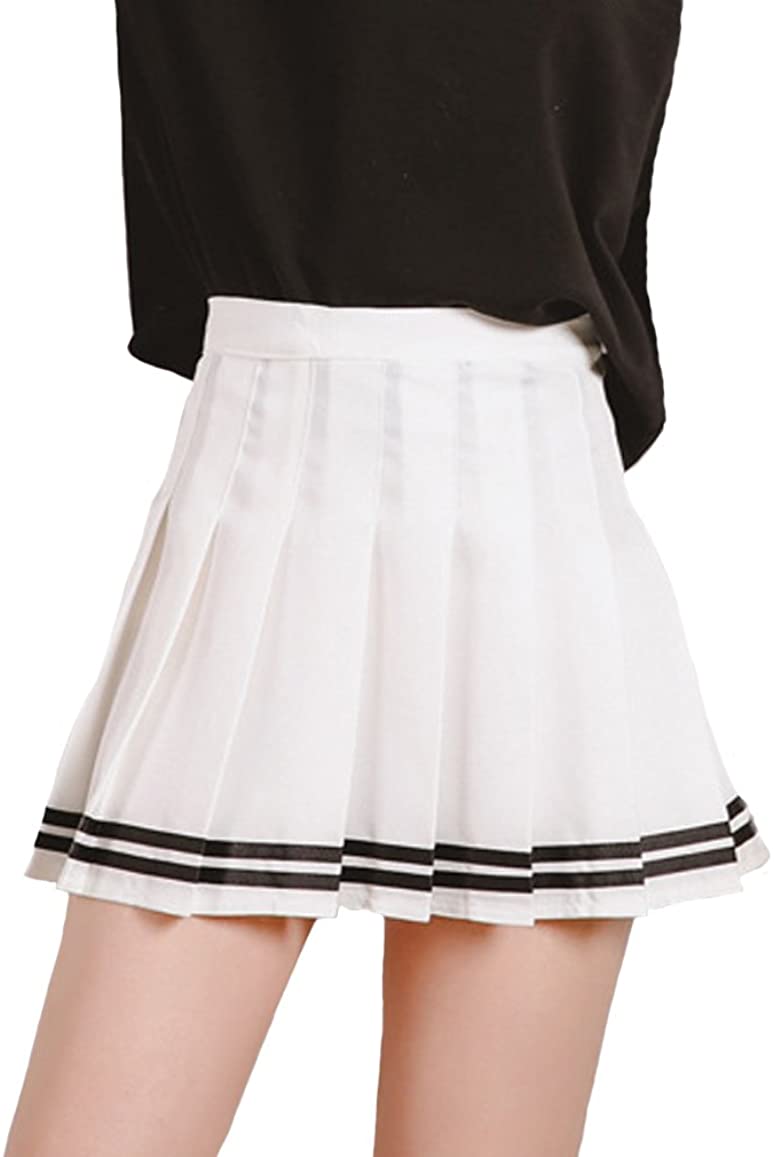 MINUOYI Sports High Waist with Underpants Tennis School Cheerleader Pleated  Skir | eBay