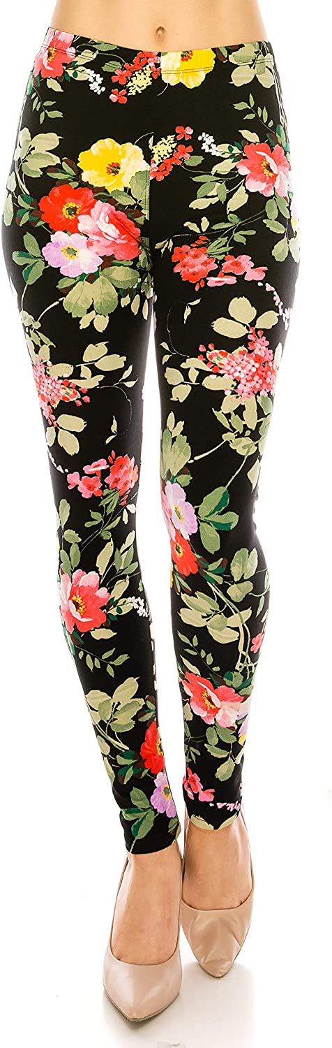 Regular/Plus Sizes The Leggings Gallery Women's Printed Fashion Leggings Ultra Soft Solid & Patterned 