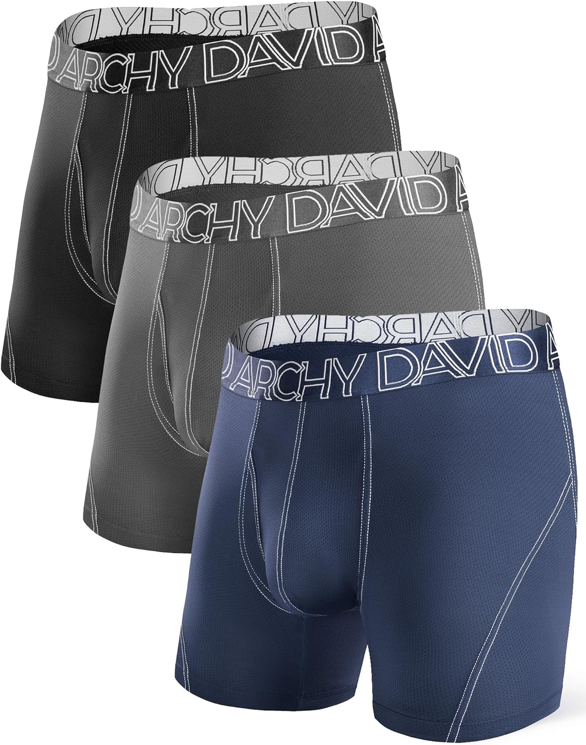DAVID ARCHY Mens Underwear Mesh Quick Dry Polyamide Boxer Briefs