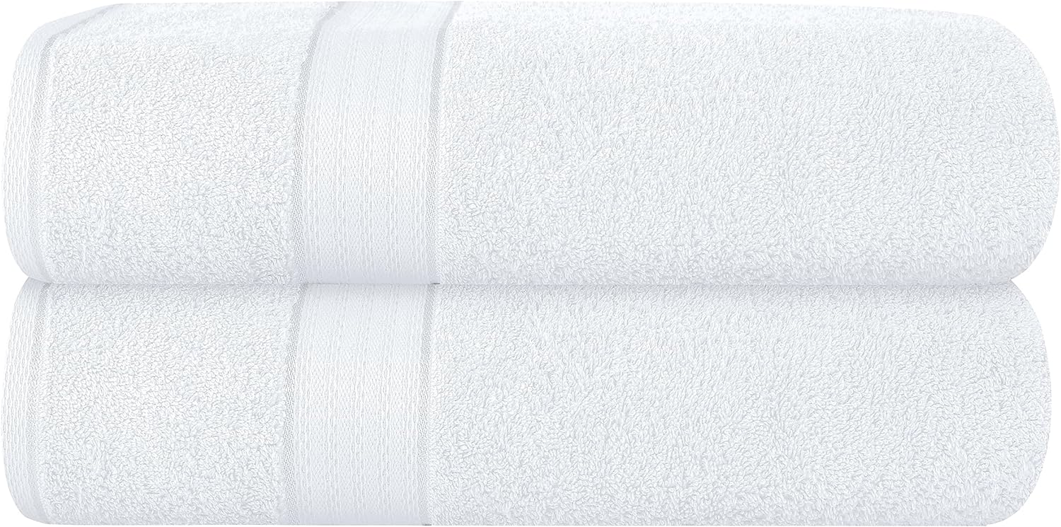 GLAMBURG Premium Cotton 4 Pack Bath Towel Set - 100% Pure