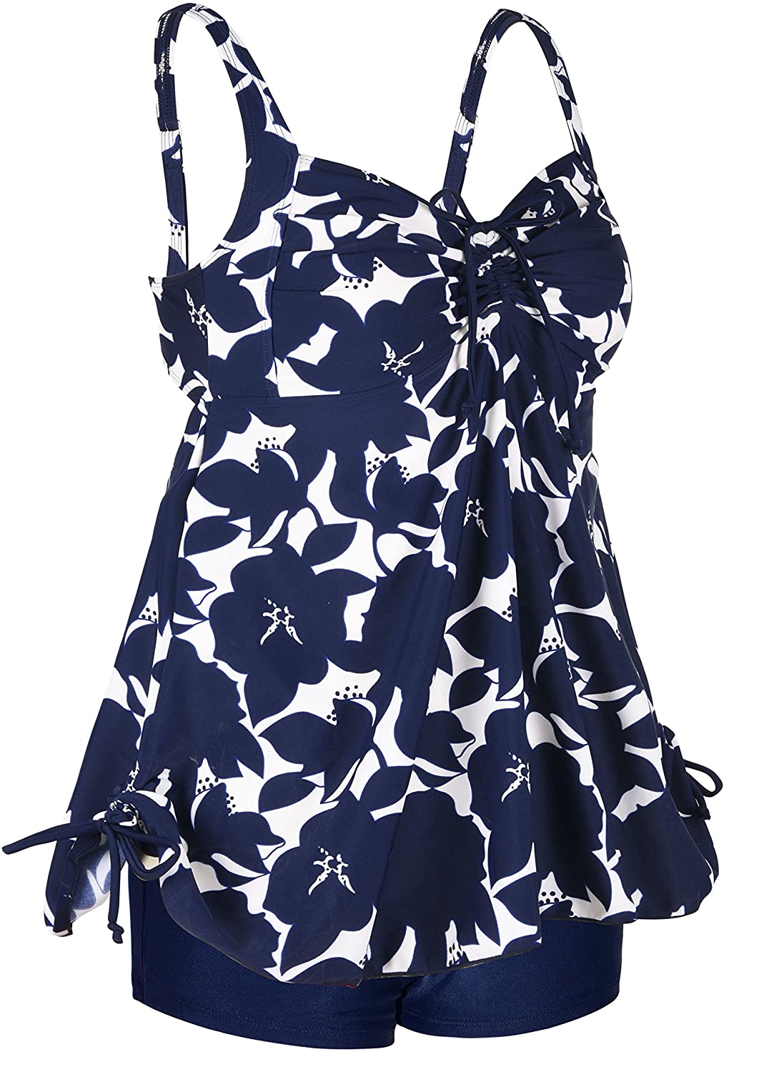 Septangle Women's Plus Size Bathing Suits Paisley Print Two Piece Swimsuit