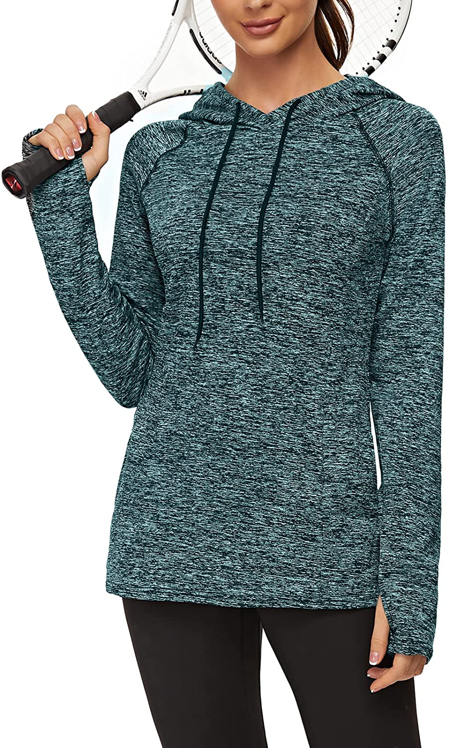 thumbnail 15  - Soneven Women Fleece Thermal Long Sleeve Running Shirt Workout Tops Moisture Wic