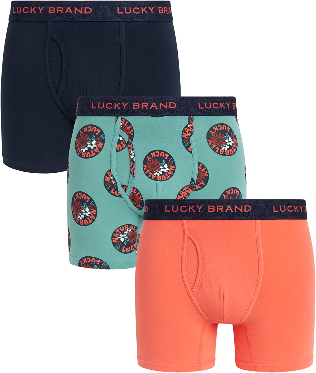 Lucky Brand Men's Underwear - Casual Stretch Boxer Briefs (3 Pack)