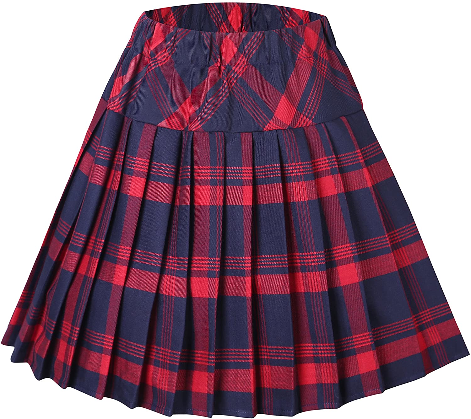 Urban CoCo Women's Elastic Waist Tartan Pleated School Skirt | eBay