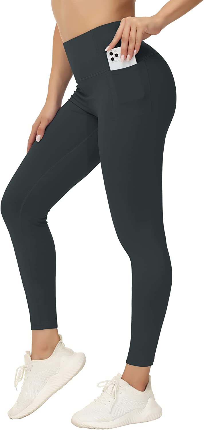 THE GYM PEOPLE Tummy Control Workout Leggings with Pockets High Waist  Athletic Y
