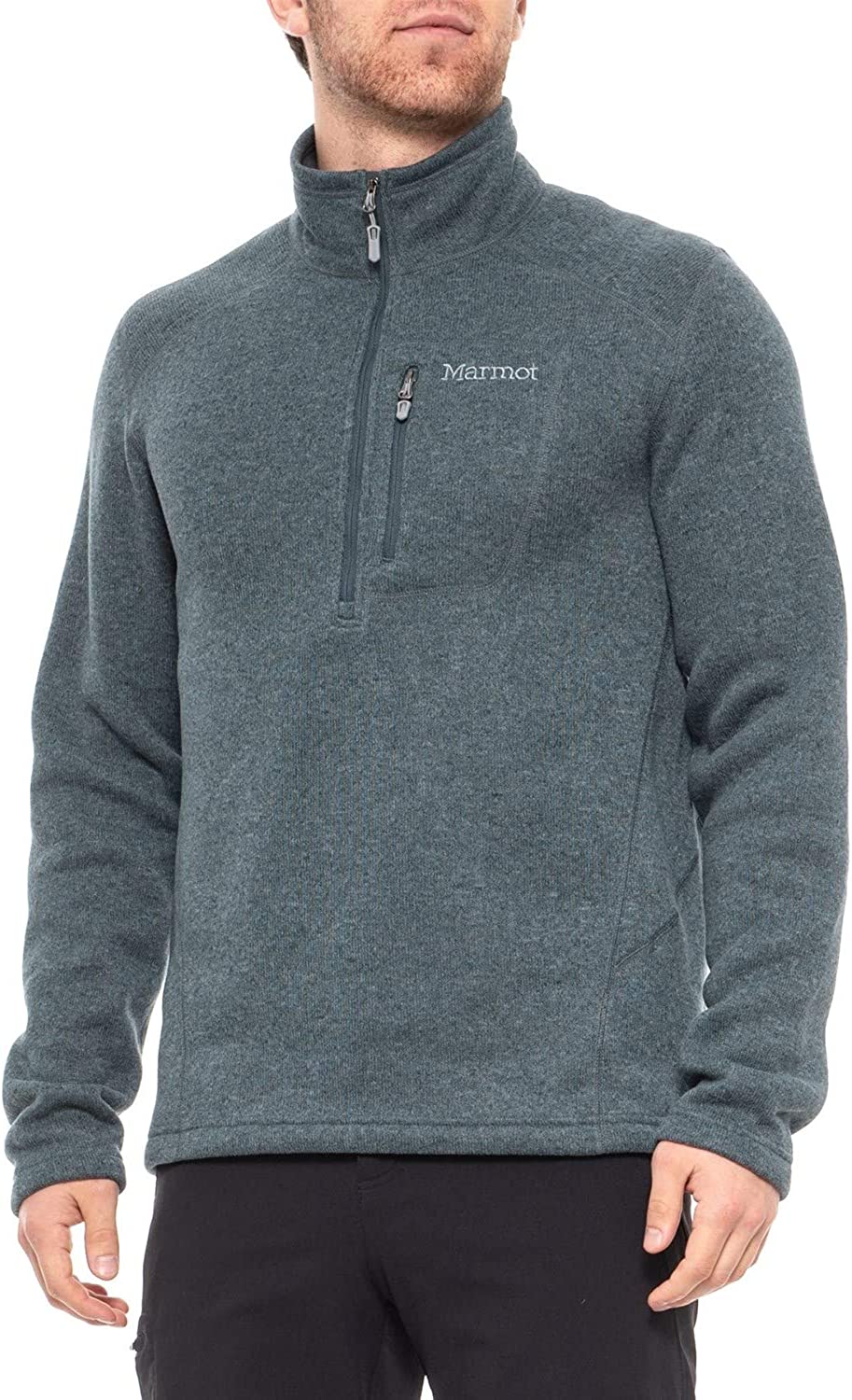 Marmot Men s Drop Line 1 2 Zip Pullover Lightweight 100 Weight Sweater Fleece Ja