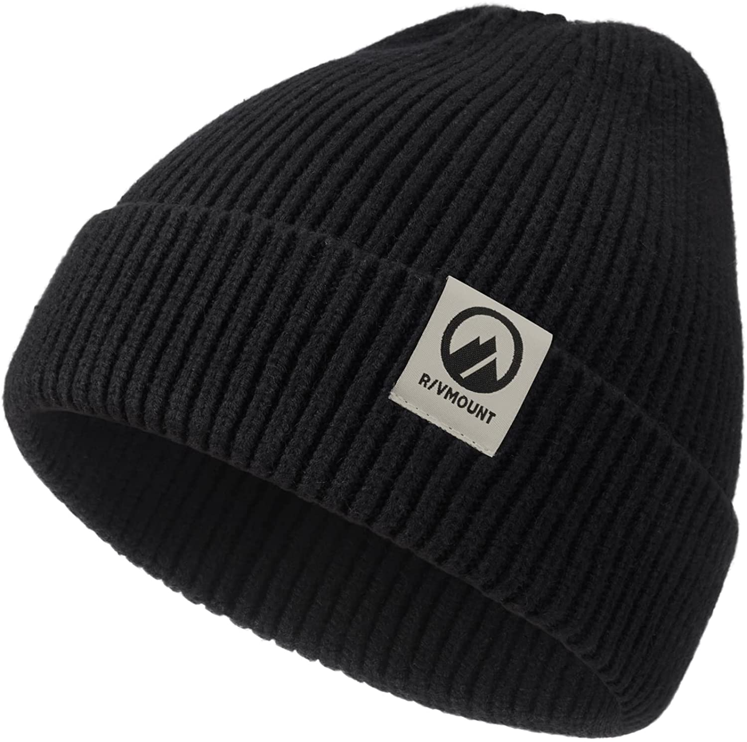 rivmount Beanie Hats for Men Women Beanies with Pom Slouchy Knit Cuffed Caps Warm Soft Stretch for Winter Cold Weather
