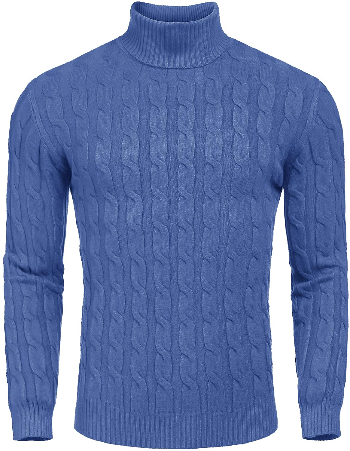COOFANDY Men's Slim Fit Turtleneck Sweater Casual Lightweight Knitted Pullover Sweaters 