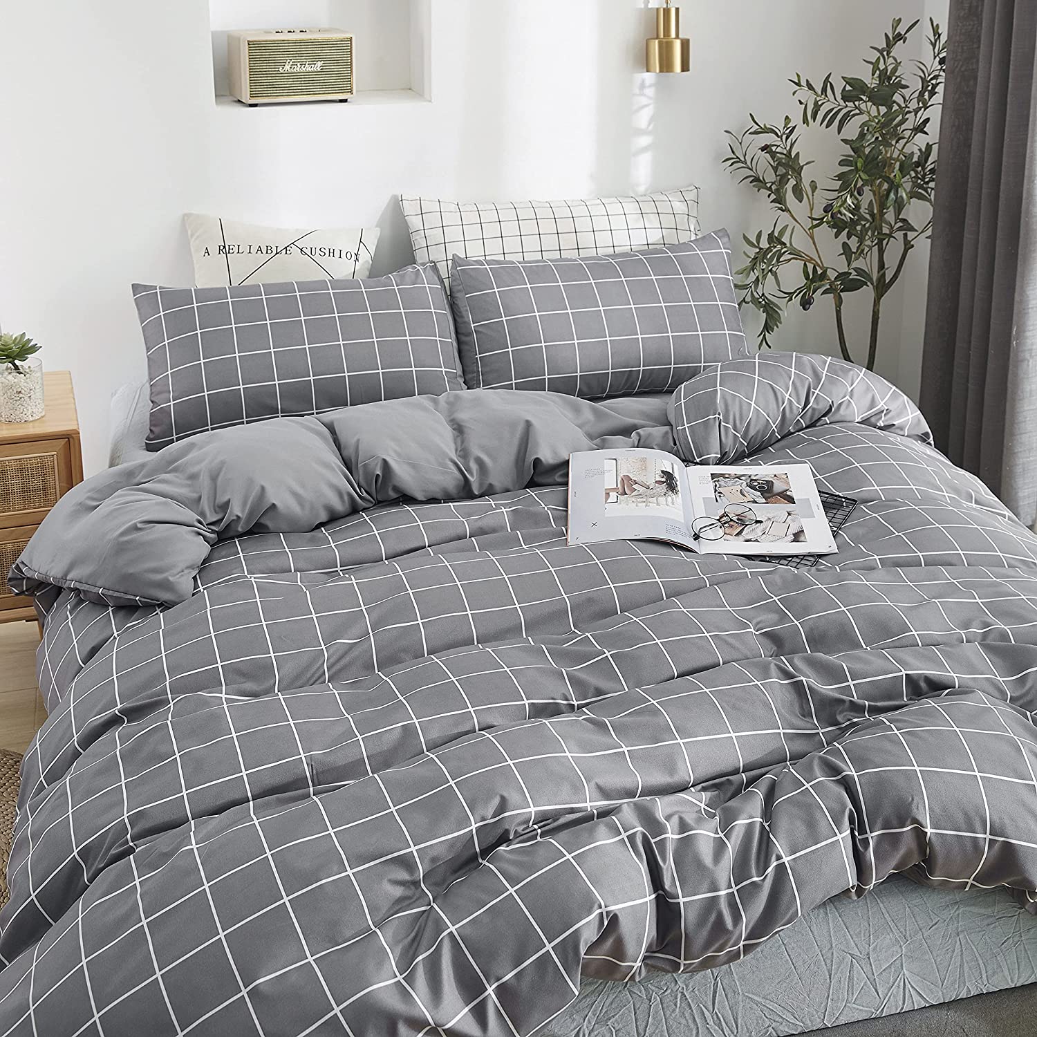 grey duvet cover pattern