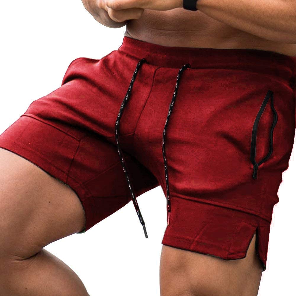 COOFANDY Men's Gym Workout Shorts Athletic Training Shorts Fitted  Weightlifting Bodybuilding Shorts with Zipper Pockets