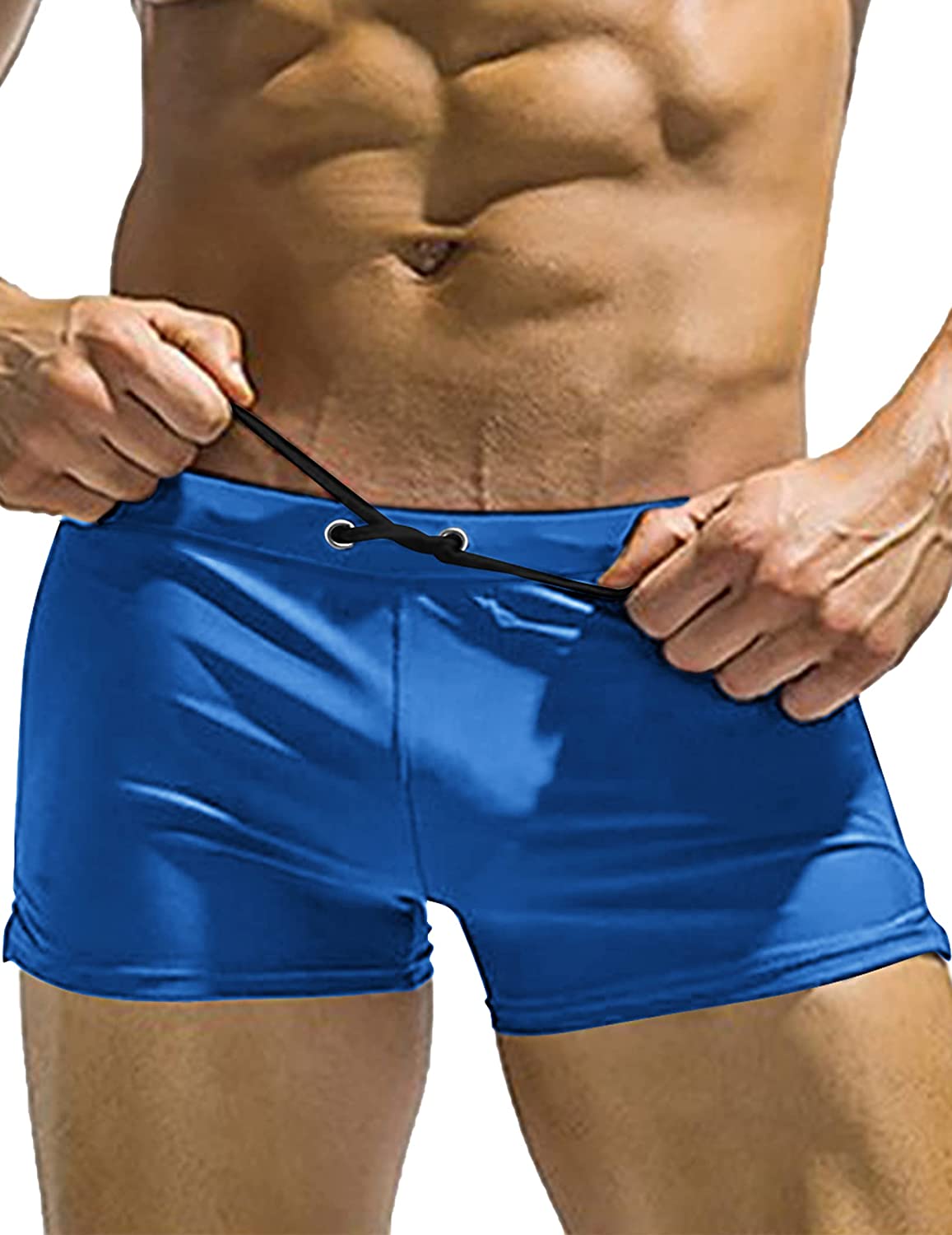 Square Cut swim trunks for men by Brigitewear