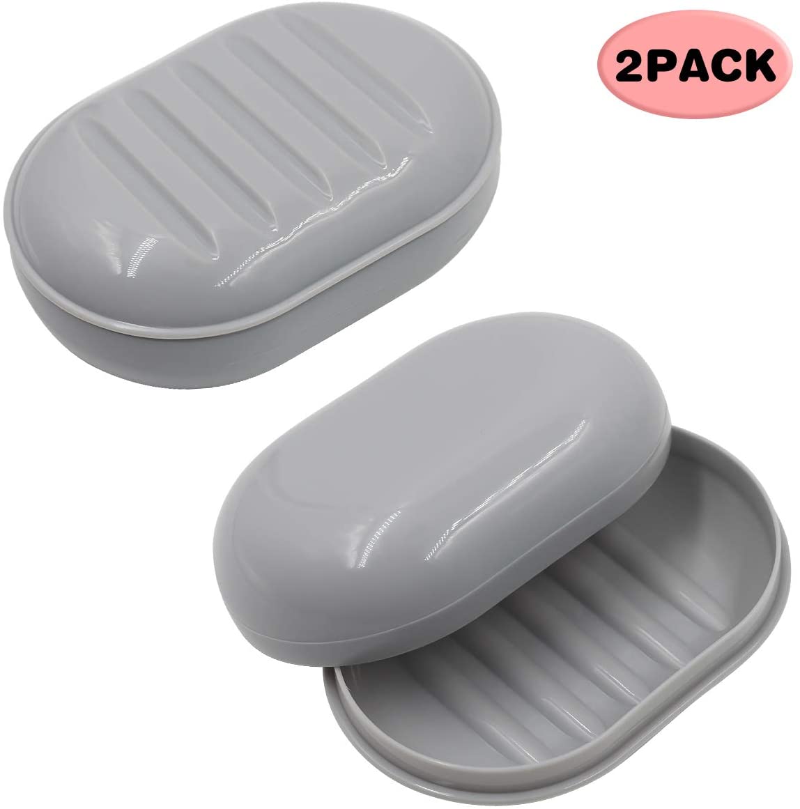 Topsky 2 Pcs Soap Dish for Shower, Soap Dishes Soap Savers for Bar Soap,  Soap Bar Holder Shower with Drip Tray, Plastic Double Layer Draining Soap  Box