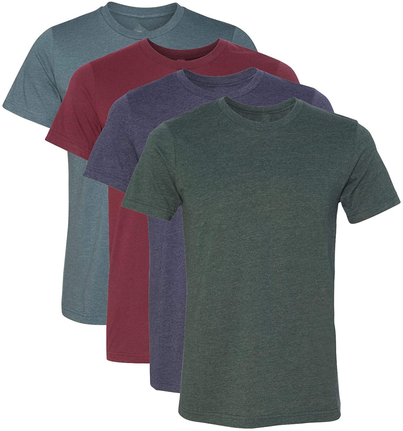 Kennedy Todd 4 Pack Men's Heather Cotton Poly T-Shirt