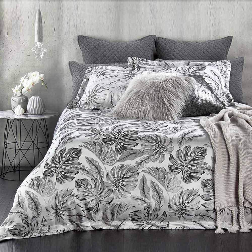 NANKO Queen Bedding Duvet Cover Set White and Black Marble Printed 3 Piece  - 100