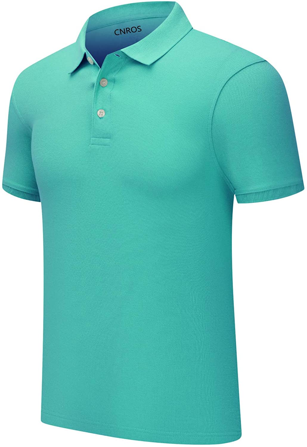 CNROS Mens Short Sleeve Solid Polo Shirt
