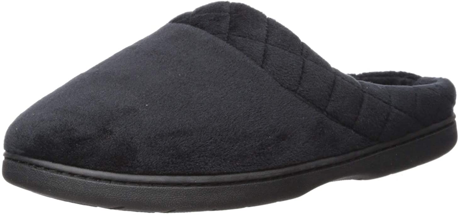 dearfoams women's quilted velour clog slippers