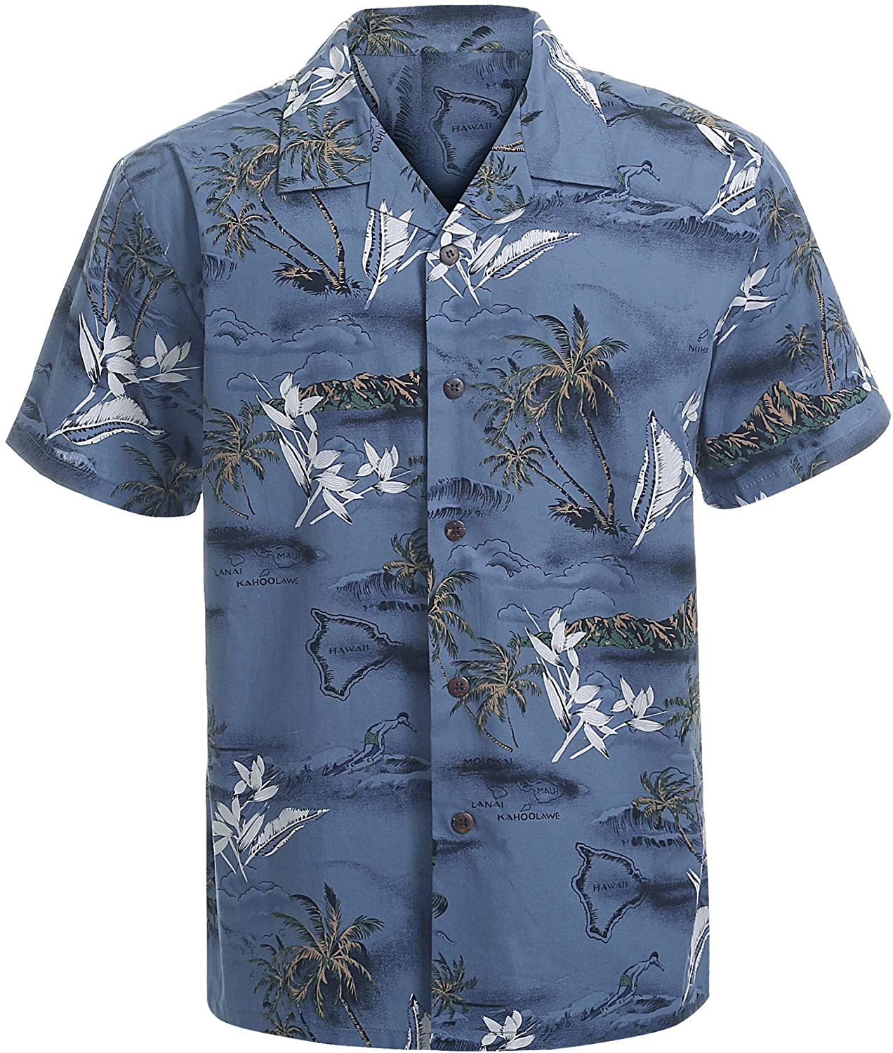 Hawaiian Shirts for Men Short Sleeve Regular Fit Mens Floral