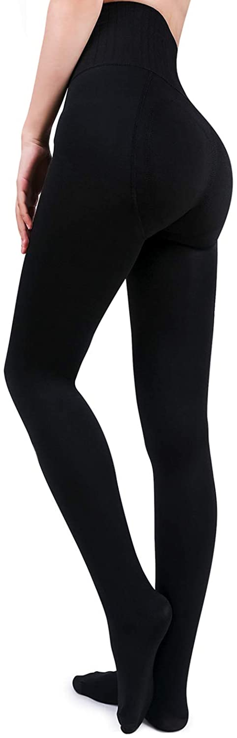 Fleece Lined Tights Woman Leggings Winter Warm High Waisted Opaque