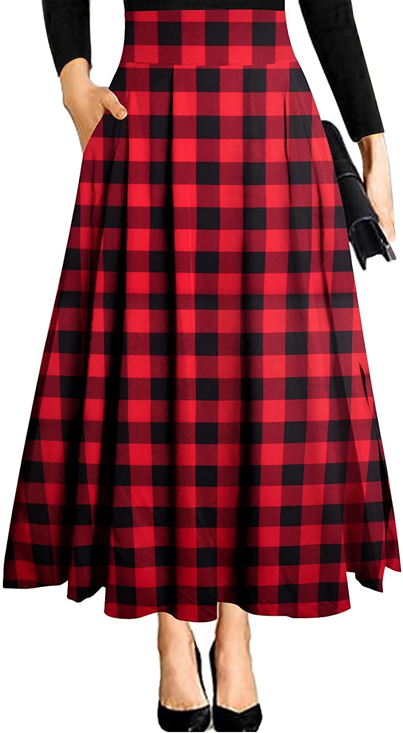 Buy Ranphee Black Maxi Skirts for Women Vintage Summer High