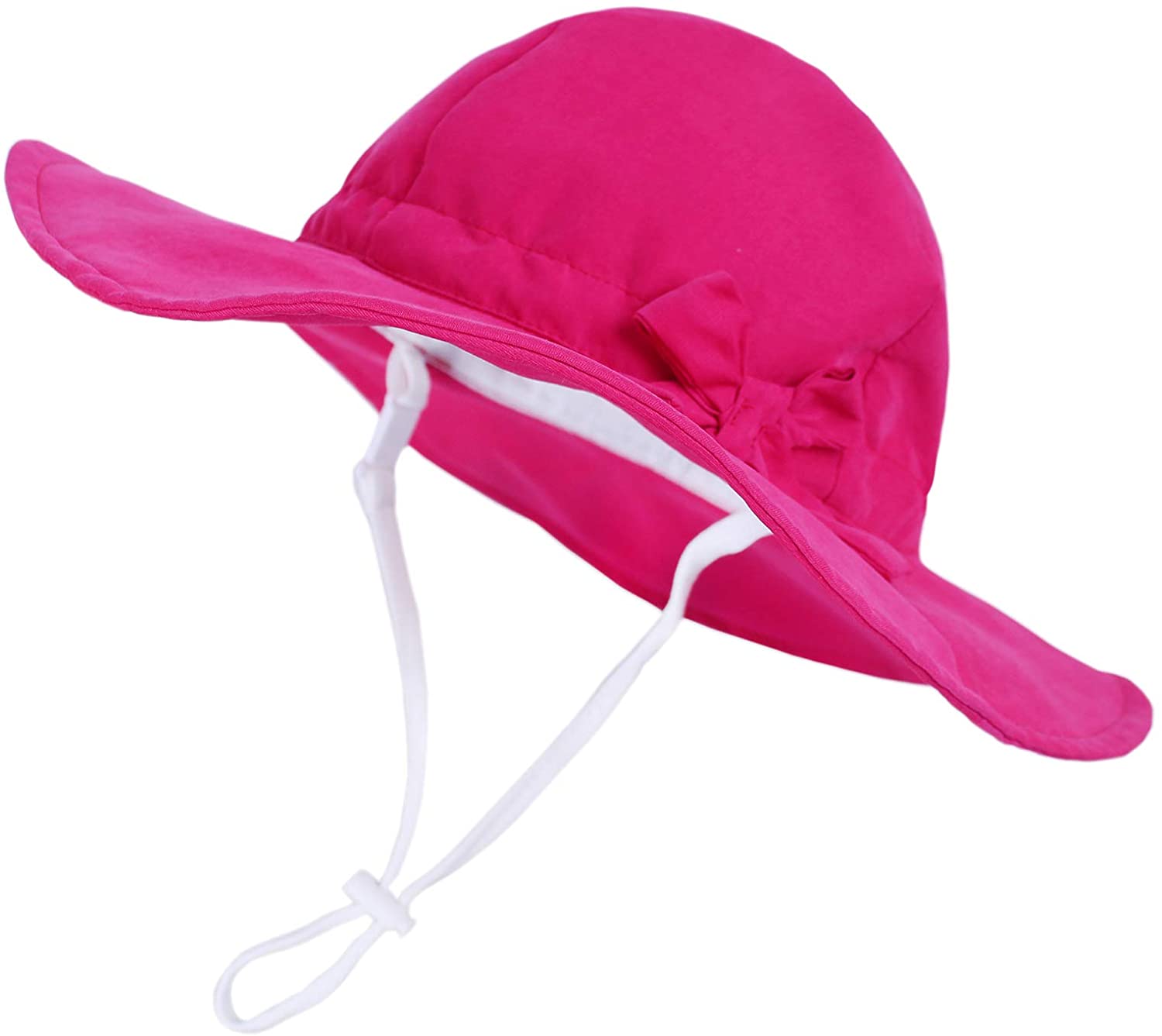 DANMY Baby Girl Wide Brim Bucket Hats with UPF 50 Outdoor Adjustable Beach Hat with Sun Hat 
