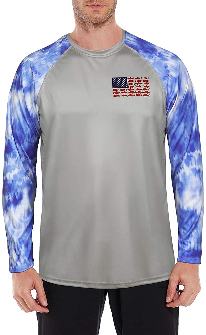 HDE Fishing Shirts for Men Long Sleeve UPF 50 Sun Protection Quick-Dry  Outdoor P