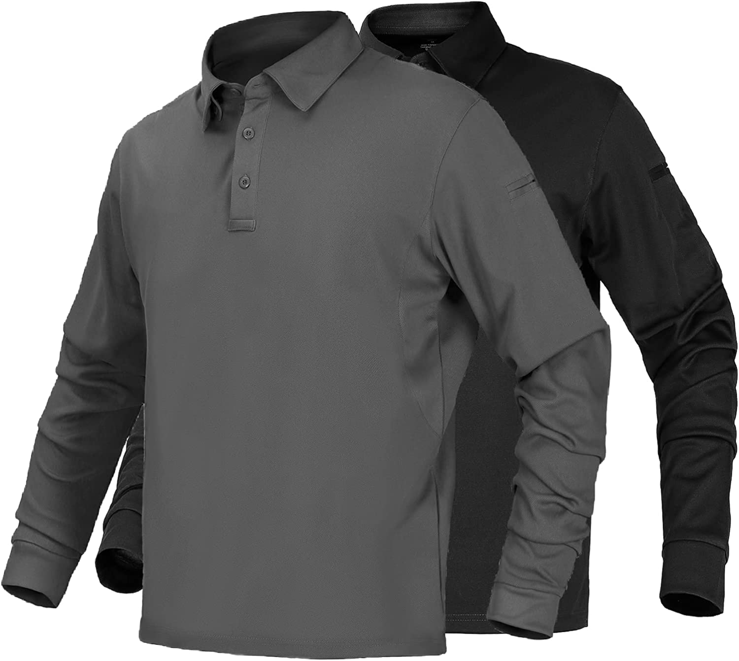 MIER Men's Tactical Polo Shirts Outdoor Collared Shirt, Navy / S