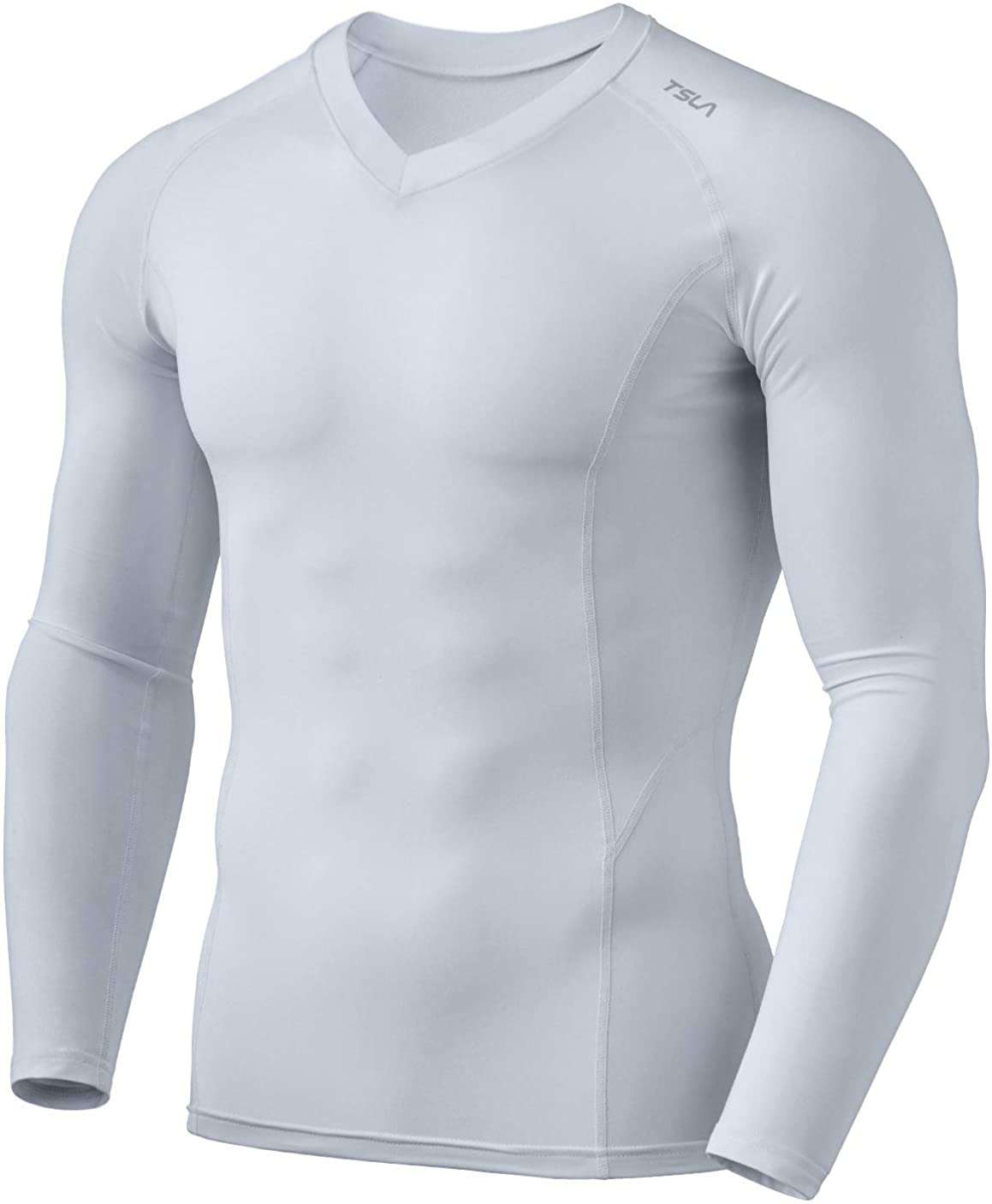 TSLA Mens Thermal Compression Shirt Long Sleeve Baselayer Long/Mock/V-Neck Top