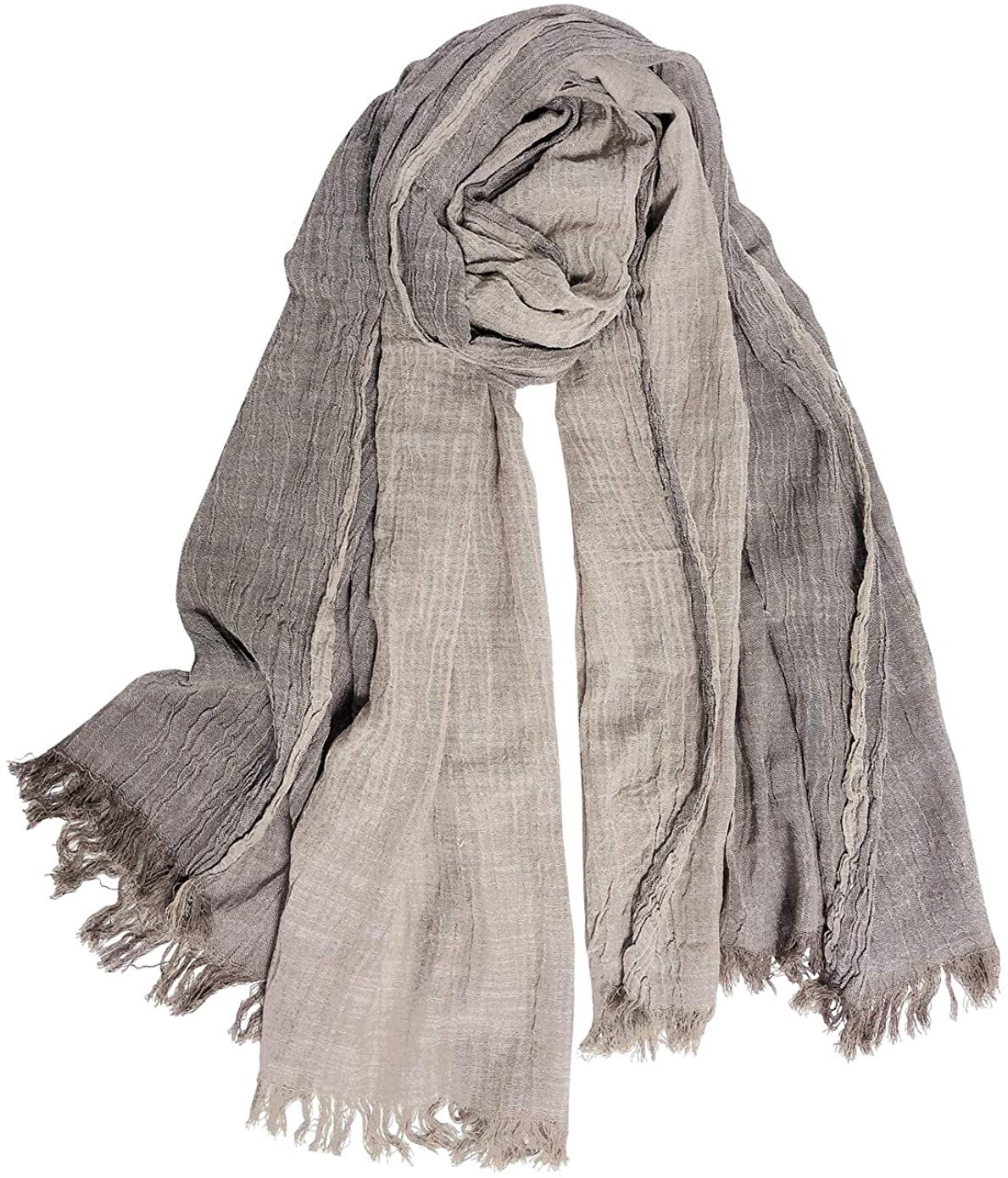 GERINLY Color Block Summer Scarf for Men Long Neck Wraps Shawl Urbanstyle  Scarf Gift for Men Lightweight Hemp Scarf Long (Black Gray Beige) at   Men's Clothing store