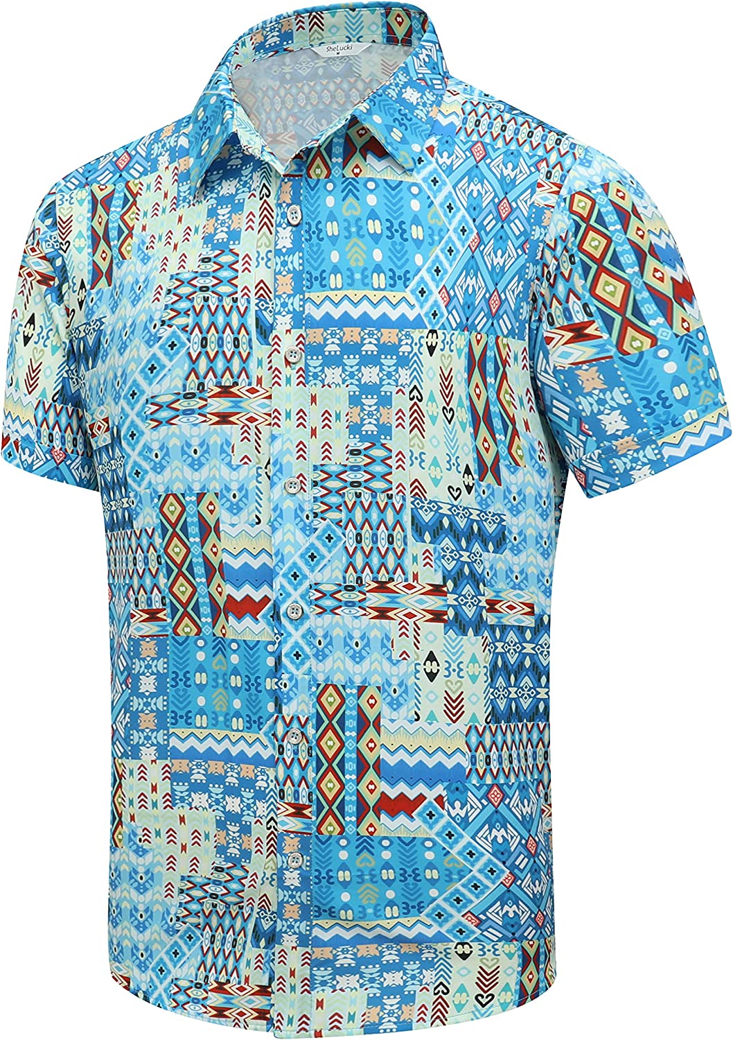 SheLucki Hawaiian Shirt for Men, Unisex Summer Beach Casual Short ...